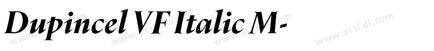 Dupincel VF Italic M字体转换